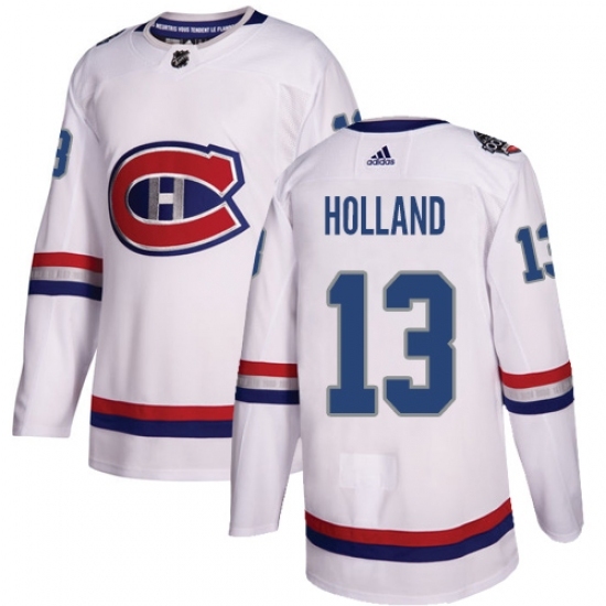 Men's Adidas Montreal Canadiens #13 Peter Holland Authentic White 2017 100 Classic NHL Jersey Men's Adidas Montreal Canadiens #13 Peter Holland Authentic White 2017 100 Classic NHL Jersey