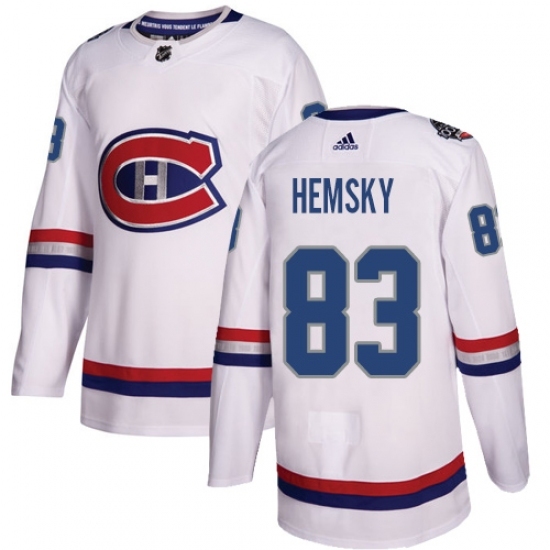 Men's Adidas Montreal Canadiens #83 Ales Hemsky Authentic White 2017 100 Classic NHL Jersey Men's Adidas Montreal Canadiens #83 Ales Hemsky Authentic White 2017 100 Classic NHL Jersey