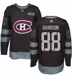 Men's Adidas Montreal Canadiens #88 Brandon Davidson Authentic Black 1917-2017 100th Anniversary NHL Jersey