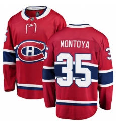 Men's Montreal Canadiens #35 Al Montoya Authentic Red Home Fanatics Branded Breakaway NHL Jersey