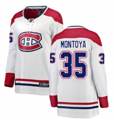 Women's Montreal Canadiens #35 Al Montoya Authentic White Away Fanatics Branded Breakaway NHL Jersey