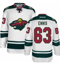 Women's Reebok Minnesota Wild #63 Tyler Ennis Authentic White Away NHL Jersey