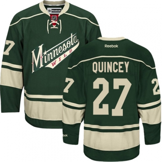 Youth Reebok Minnesota Wild #27 Kyle Quincey Authentic Green Third NHL Jersey Youth Reebok Minnesota Wild #27 Kyle Quincey Authentic Green Third NHL Jersey