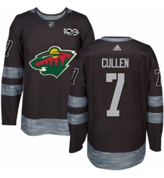Men's Adidas Minnesota Wild #7 Matt Cullen Authentic Black 1917-2017 100th Anniversary NHL Jersey Men's Adidas Minnesota Wild #7 Matt Cullen Authentic Black 1917-2017 100th Anniversary NHL Jersey