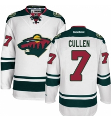 Men's Reebok Minnesota Wild #7 Matt Cullen Authentic White Away NHL Jersey