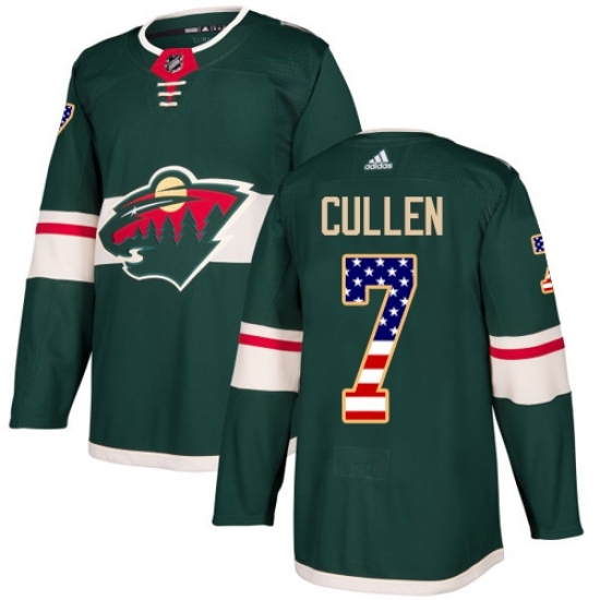 Youth Adidas Minnesota Wild #7 Matt Cullen Authentic Green USA Flag Fashion NHL Jersey Youth Adidas Minnesota Wild #7 Matt Cullen Authentic Green USA Flag Fashion NHL Jersey