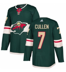 Youth Adidas Minnesota Wild #7 Matt Cullen Premier Green Home NHL Jersey