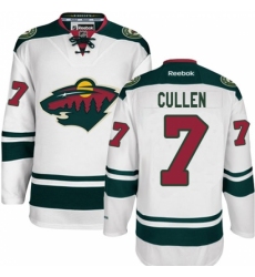 Youth Reebok Minnesota Wild #7 Matt Cullen Authentic White Away NHL Jersey