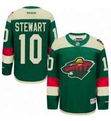 Men's Reebok Minnesota Wild #10 Chris Stewart Authentic Green 2016 Stadium Series NHL Jersey