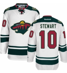 Men's Reebok Minnesota Wild #10 Chris Stewart Authentic White Away NHL Jersey Men's Reebok Minnesota Wild #10 Chris Stewart Authentic White Away NHL Jersey