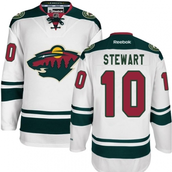 Women's Reebok Minnesota Wild #10 Chris Stewart Authentic White Away NHL Jersey Women's Reebok Minnesota Wild #10 Chris Stewart Authentic White Away NHL Jersey