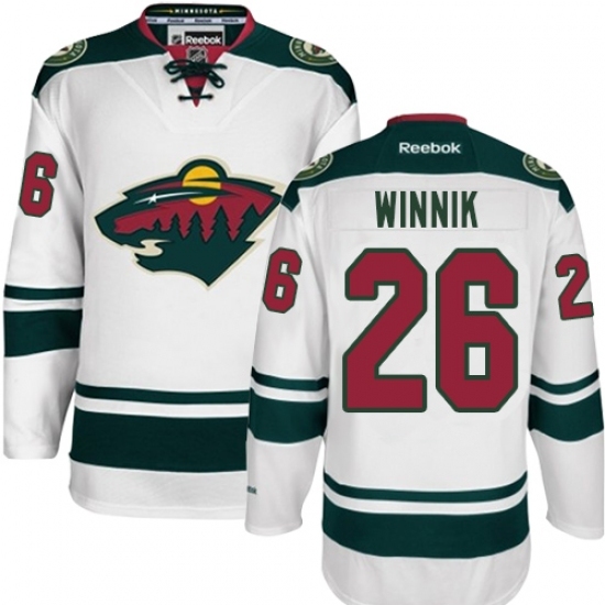 Men's Reebok Minnesota Wild #26 Daniel Winnik Authentic White Away NHL Jersey Men's Reebok Minnesota Wild #26 Daniel Winnik Authentic White Away NHL Jersey