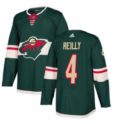 Men's Adidas Minnesota Wild #4 Mike Reilly Premier Green Home NHL Jersey
