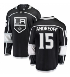 Men's Los Angeles Kings #15 Andy Andreoff Authentic Black Home Fanatics Branded Breakaway NHL Jersey