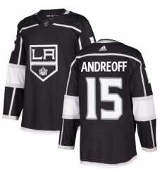 Youth Adidas Los Angeles Kings #15 Andy Andreoff Authentic Black Home NHL Jersey