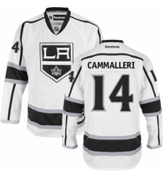 Men's Reebok Los Angeles Kings #14 Mike Cammalleri Authentic White Away NHL Jersey