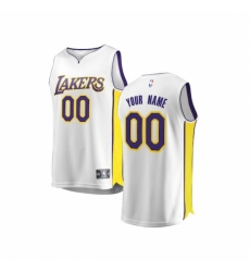 Youth Los Angeles Lakers Fanatics Branded White 2017/18 Fast Break Custom Replica Jersey - Association Edition