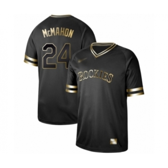 Men's Colorado Rockies #24 Ryan McMahon Authentic Black Gold Fashion Baseball Jersey Men's Colorado Rockies #24 Ryan McMahon Authentic Black Gold Fashion Baseball Jersey