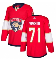Men's Adidas Florida Panthers #71 Radim Vrbata Premier Red Home NHL Jersey