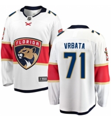 Men's Florida Panthers #71 Radim Vrbata Fanatics Branded White Away Breakaway NHL Jersey