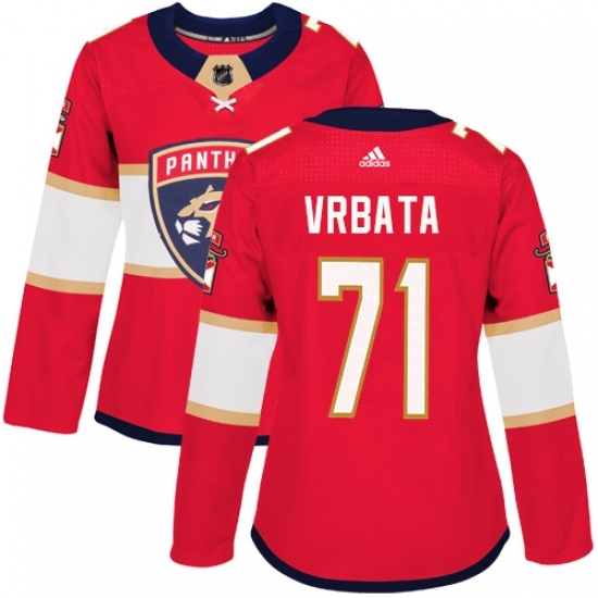 Women's Adidas Florida Panthers #71 Radim Vrbata Authentic Red Home NHL Jersey Women's Adidas Florida Panthers #71 Radim Vrbata Authentic Red Home NHL Jersey