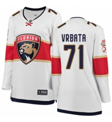 Women's Florida Panthers #71 Radim Vrbata Authentic White Away Fanatics Branded Breakaway NHL Jersey
