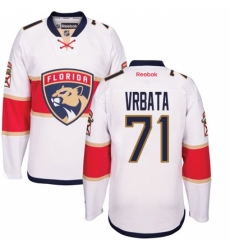 Women's Reebok Florida Panthers #71 Radim Vrbata Authentic White Away NHL Jersey