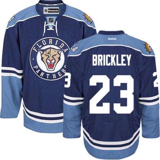 Men's Reebok Florida Panthers #23 Connor Brickley Authentic Navy Blue Third NHL Jersey Men's Reebok Florida Panthers #23 Connor Brickley Authentic Navy Blue Third NHL Jersey