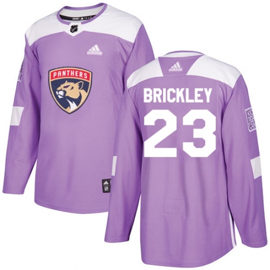 Youth Adidas Florida Panthers #23 Connor Brickley Authentic Purple Fights Cancer Practice NHL Jersey Youth Adidas Florida Panthers #23 Connor Brickley Authentic Purple Fights Cancer Practice NHL Jersey