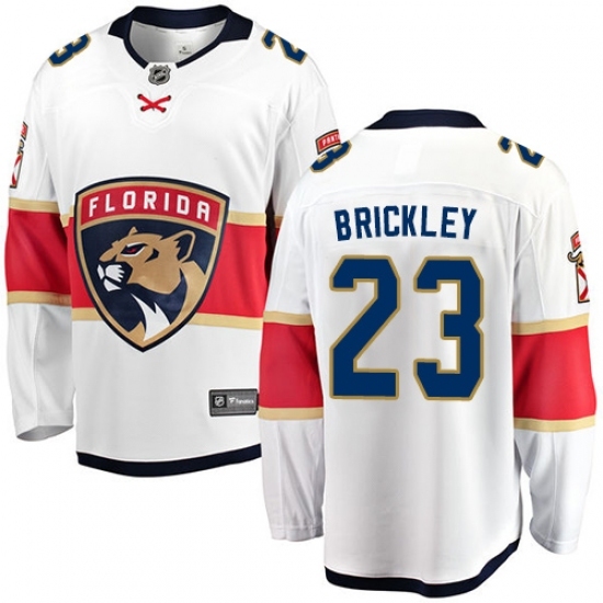 Youth Florida Panthers #23 Connor Brickley Fanatics Branded White Away Breakaway NHL Jersey Youth Florida Panthers #23 Connor Brickley Fanatics Branded White Away Breakaway NHL Jersey