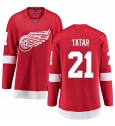 Women's Detroit Red Wings #21 Tomas Tatar Fanatics Branded Red Home Breakaway NHL Jersey