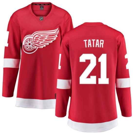 Women's Detroit Red Wings #21 Tomas Tatar Fanatics Branded Red Home Breakaway NHL Jersey Women's Detroit Red Wings #21 Tomas Tatar Fanatics Branded Red Home Breakaway NHL Jersey