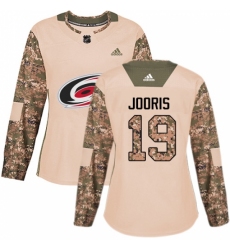 Women's Adidas Carolina Hurricanes #19 Josh Jooris Authentic Camo Veterans Day Practice NHL Jersey Women's Adidas Carolina Hurricanes #19 Josh Jooris Authentic Camo Veterans Day Practice NHL Jersey