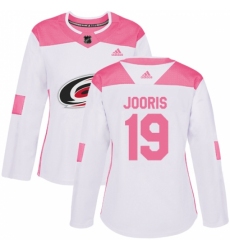 Women's Adidas Carolina Hurricanes #19 Josh Jooris Authentic White/Pink Fashion NHL Jersey Women's Adidas Carolina Hurricanes #19 Josh Jooris Authentic White/Pink Fashion NHL Jersey
