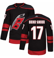 Men's Adidas Carolina Hurricanes #17 Rod Brind'Amour Authentic Black Alternate NHL Jersey