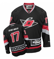 Men's Reebok Carolina Hurricanes #17 Rod Brind'Amour Authentic Black Third NHL Jersey