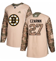 Men's Adidas Boston Bruins #27 Austin Czarnik Authentic Camo Veterans Day Practice NHL Jersey Men's Adidas Boston Bruins #27 Austin Czarnik Authentic Camo Veterans Day Practice NHL Jersey