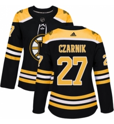 Women's Adidas Boston Bruins #27 Austin Czarnik Authentic Black Home NHL Jersey Women's Adidas Boston Bruins #27 Austin Czarnik Authentic Black Home NHL Jersey