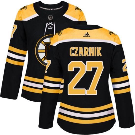 Women's Adidas Boston Bruins #27 Austin Czarnik Authentic Black Home NHL Jersey Women's Adidas Boston Bruins #27 Austin Czarnik Authentic Black Home NHL Jersey