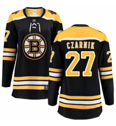 Women's Boston Bruins #27 Austin Czarnik Authentic Black Home Fanatics Branded Breakaway NHL Jersey Women's Boston Bruins #27 Austin Czarnik Authentic Black Home Fanatics Branded Breakaway NHL Jersey