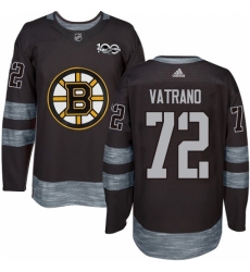 Men's Adidas Boston Bruins #72 Frank Vatrano Premier Black 1917-2017 100th Anniversary NHL Jersey
