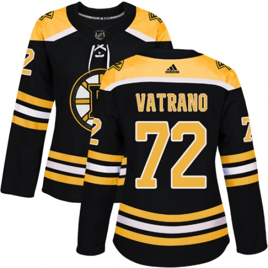 Women's Adidas Boston Bruins #72 Frank Vatrano Authentic Black Home NHL Jersey Women's Adidas Boston Bruins #72 Frank Vatrano Authentic Black Home NHL Jersey