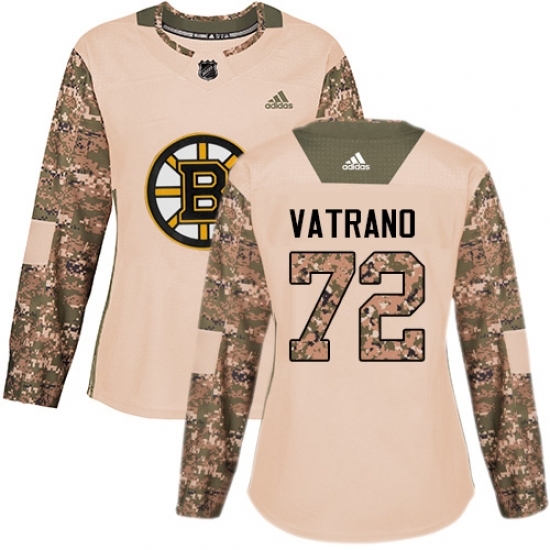 Women's Adidas Boston Bruins #72 Frank Vatrano Authentic Camo Veterans Day Practice NHL Jersey Women's Adidas Boston Bruins #72 Frank Vatrano Authentic Camo Veterans Day Practice NHL Jersey