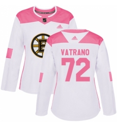 Women's Adidas Boston Bruins #72 Frank Vatrano Authentic White/Pink Fashion NHL Jersey Women's Adidas Boston Bruins #72 Frank Vatrano Authentic White/Pink Fashion NHL Jersey