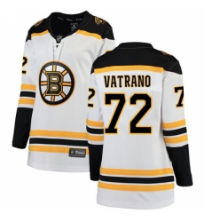Women's Boston Bruins #72 Frank Vatrano Authentic White Away Fanatics Branded Breakaway NHL Jersey Women's Boston Bruins #72 Frank Vatrano Authentic White Away Fanatics Branded Breakaway NHL Jersey