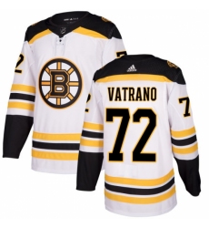 Youth Adidas Boston Bruins #72 Frank Vatrano Authentic White Away NHL Jersey