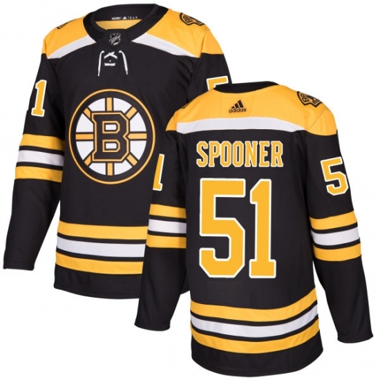 Men's Adidas Boston Bruins #51 Ryan Spooner Premier Black Home NHL Jersey Men's Adidas Boston Bruins #51 Ryan Spooner Premier Black Home NHL Jersey