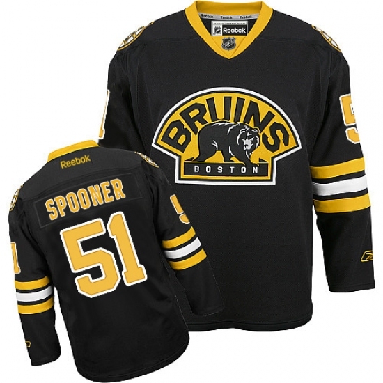 Men's Reebok Boston Bruins #51 Ryan Spooner Premier Black Third NHL Jersey Men's Reebok Boston Bruins #51 Ryan Spooner Premier Black Third NHL Jersey