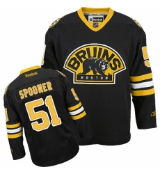 Women's Reebok Boston Bruins #51 Ryan Spooner Authentic Black Third NHL Jersey