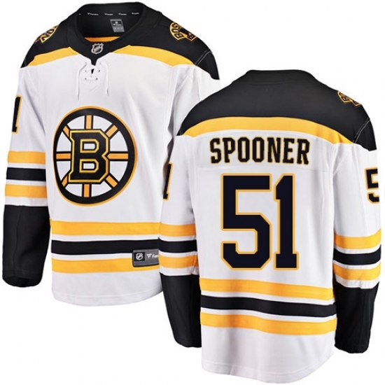 Youth Boston Bruins #51 Ryan Spooner Authentic White Away Fanatics Branded Breakaway NHL Jersey Youth Boston Bruins #51 Ryan Spooner Authentic White Away Fanatics Branded Breakaway NHL Jersey